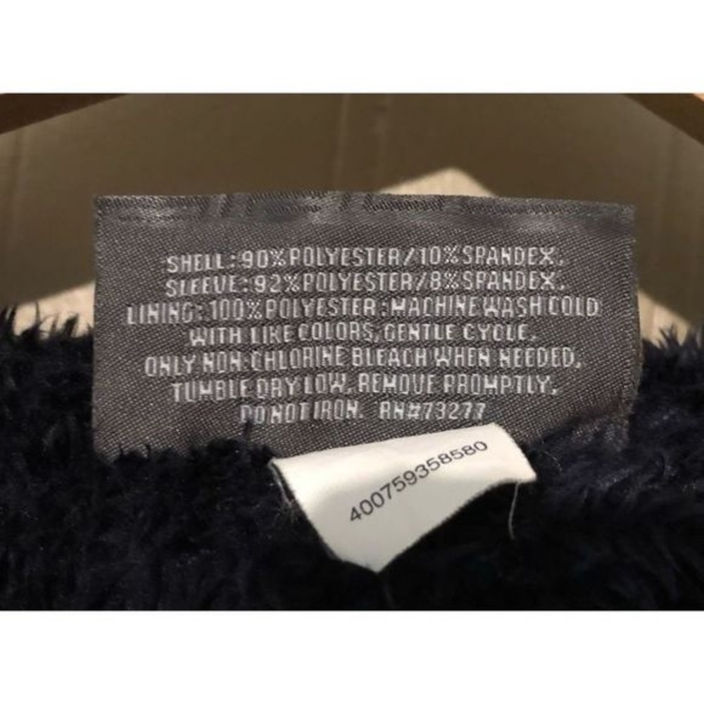 TEK GEAR Warm Tek Fur Lined Zip Up Casual Jacket Black & Gray Pink Details M EUC - Picture 8 of 8